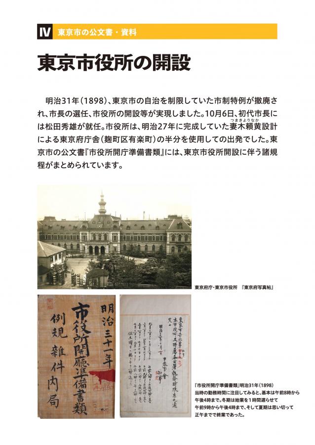 東京市役所の開設