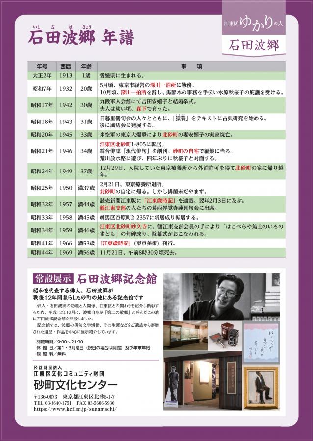 石田波郷　年譜