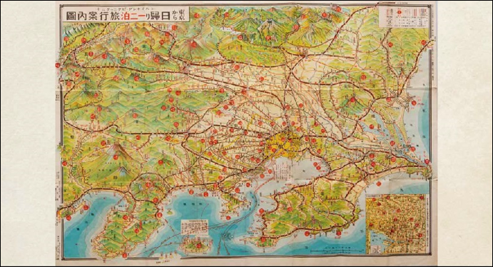 東京から日帰り一二泊旅行鳥瞰図