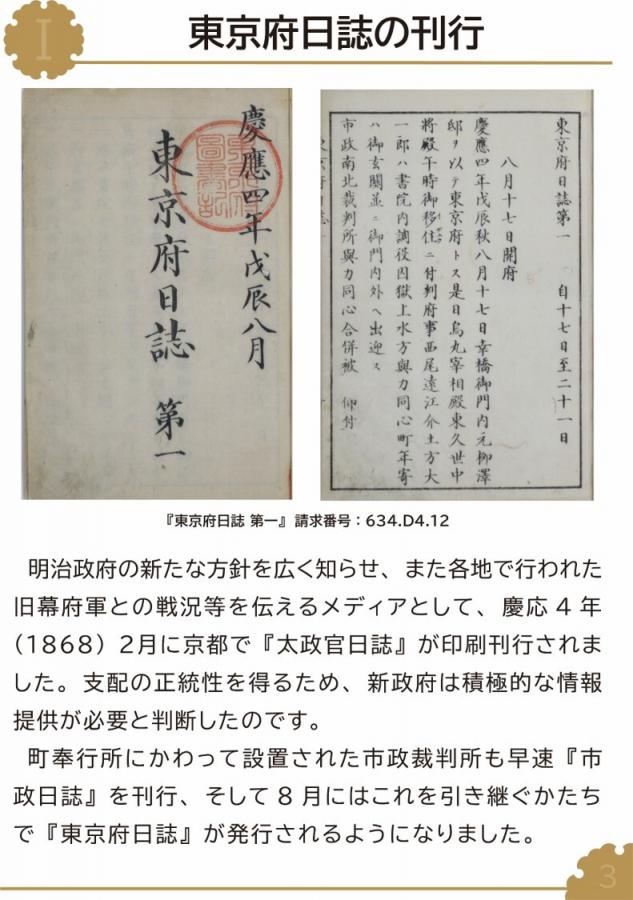 東京府日誌の刊行