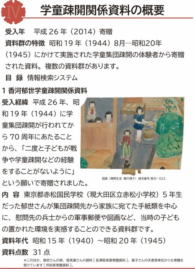 学童疎開関係資料の概要