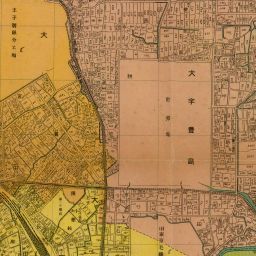 東京府北豊島郡王子町 五千分一之図 ●１０８３●絵図●地図●東京●彩色●市街図●戦前 復刻古地図 東京市15区近傍34町村 番地界入 32.南足立郡千住町・北豊島